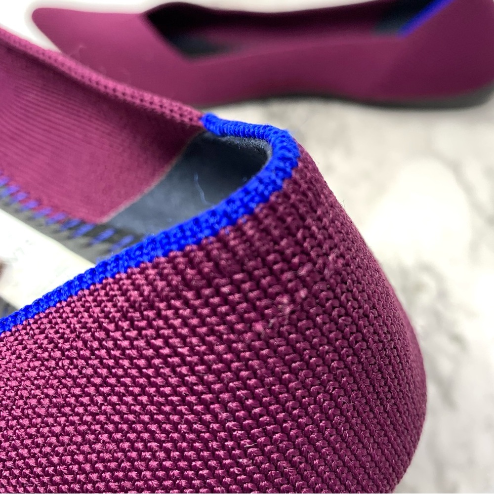 *No Insoles Rothys The Point Stretch Knit Orchid Ballet Flats 7.5 Retired Sporty - Picture 9 of 15